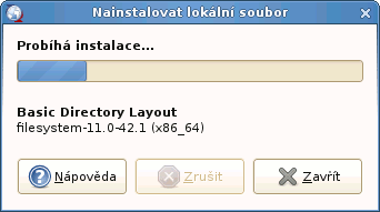 Průběh instalace